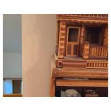 Miniature Doll House 2-story House and Gazebo with Furniture