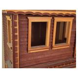 Miniature Doll House 2-story House and Gazebo with Furniture