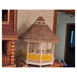 Miniature Doll House 2-story House and Gazebo with Furniture