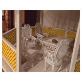 Miniature Doll House 2-story House and Gazebo with Furniture