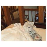 Porcelain Cat Head Music Box Doll