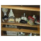 Lot of (1 Shelf) Ceramic/Porcelain Figures and Miniatures
