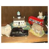 Lot of (1 Shelf) Ceramic/Porcelain Figures and Miniatures