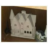 Lot of (1 Shelf of 3) Resin Collectible Replica Houses
