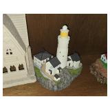 Lot of (1 Shelf of 3) Resin Collectible Replica Houses