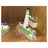 Lot of (1 Shelf of 3) Resin Collectible Replica Houses