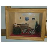 Lot of (2) Miniature Display Cases with Assorted Dollhouse Miniatures
