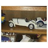 Lot of (2 Shelves) Dollhouse Miniatures and Scale Model Diecast Cars