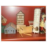 Lot of (4 Shelves) Dollhouse Miniatures