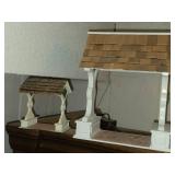 Lot of (3) Dollhouse Miniatures - Pickle Stand (x1) and Garden Arbors (x2)