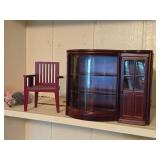 Miniature Display Shelf + Miniature Dollhouse Chair