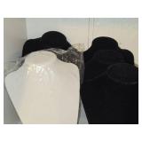 Lot of (5) 3D Velvet Necklace Display Busts 7" x 5" x 8 1/2"