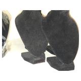 Lot of (5) 3D Velvet Necklace Display Busts 4" x 3" x 6"
