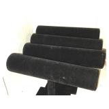 Lot of (4) Black Velvet Bar Displays