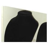 Lot of (2) 3D Velvet Necklace Display Busts 8" x 6" x 12"