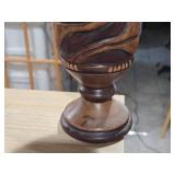Handcarved Wooden Vase