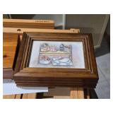 Lot of (2) Flip-Top Wood Storage Boxes