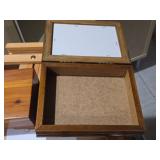 Lot of (2) Flip-Top Wood Storage Boxes