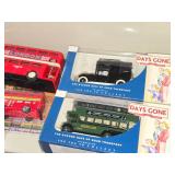(11) Diecast Collectible Scale Model Cars + (2) Scale Model Train Cars