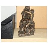 Miniature Bronze Finish Resin Replica - The Kiss by Auguste Rodin 4"