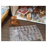 Lot of (1 Section) Dollhouse Miniatures and Display Cabinets