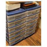 Lot of (2) 6-Drawer Rolling Storage Cabinet