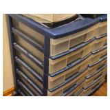 Lot of (2) 6-Drawer Rolling Storage Cabinet