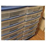 Lot of (2) 6-Drawer Rolling Storage Cabinet
