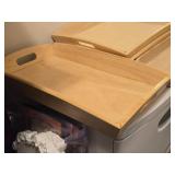 Lot of (4) Wood Serving Trays