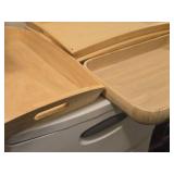 Lot of (4) Wood Serving Trays