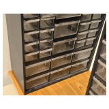 Lot of (2) Plastic Parts Organizer Cabinets