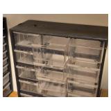 Lot of (2) Plastic Parts Organizer Cabinets