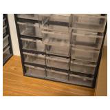 Lot of (2) Plastic Parts Organizer Cabinets