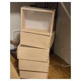 Lot of (5) Wood Display Case / Shadow Box