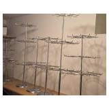 Lot of (5) Chrome Rotating Countertop Spinner Displays with Adjustable Tiers