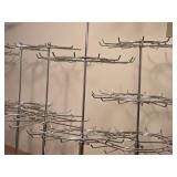 Lot of (5) Chrome Rotating Countertop Spinner Displays with Adjustable Tiers