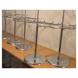 Lot of (5) Chrome Rotating Countertop Spinner Displays with Adjustable Tiers