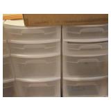 Lot of (2) 5-Drawer Plastic Storage Cabinets