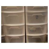Lot of (2) 5-Drawer Plastic Storage Cabinets