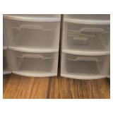Lot of (2) 5-Drawer Plastic Storage Cabinets