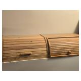 Lot of (2) Roll-Top Bread Boxes