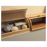 Lot of (2) Roll-Top Bread Boxes