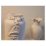Lot of (7) Ceramic Figures, Vases, Tea Pot, Mug