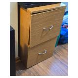 Wood File Cabinet 2-drawer