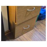 Wood File Cabinet 2-drawer