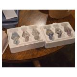 Lot of (6) Bradford Exchange Glass Ornaments with Stained Glass Design