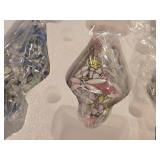 Lot of (6) Bradford Exchange Glass Ornaments with Stained Glass Design