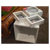 White Ikea Cube Storage + (5) White Shadow Boxes