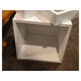 White Ikea Cube Storage + (5) White Shadow Boxes