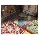 Lot of (1 Shelf) Tile Art Work (assorted)
